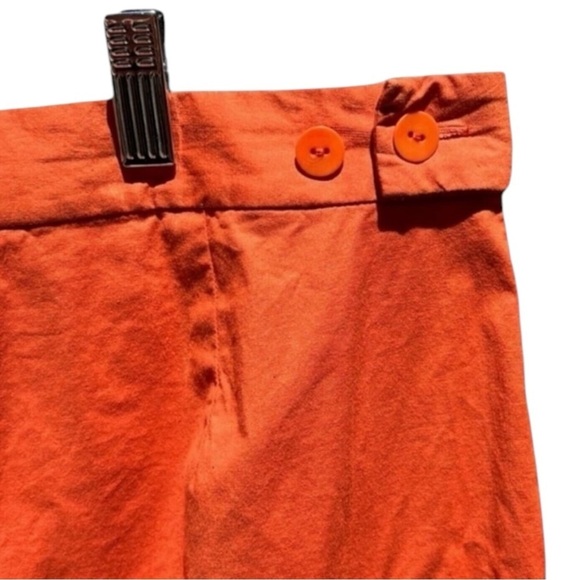 🌻Eileen Fisher Orange Cropped Split Hem Pants Size Small - Picture 3 of 6